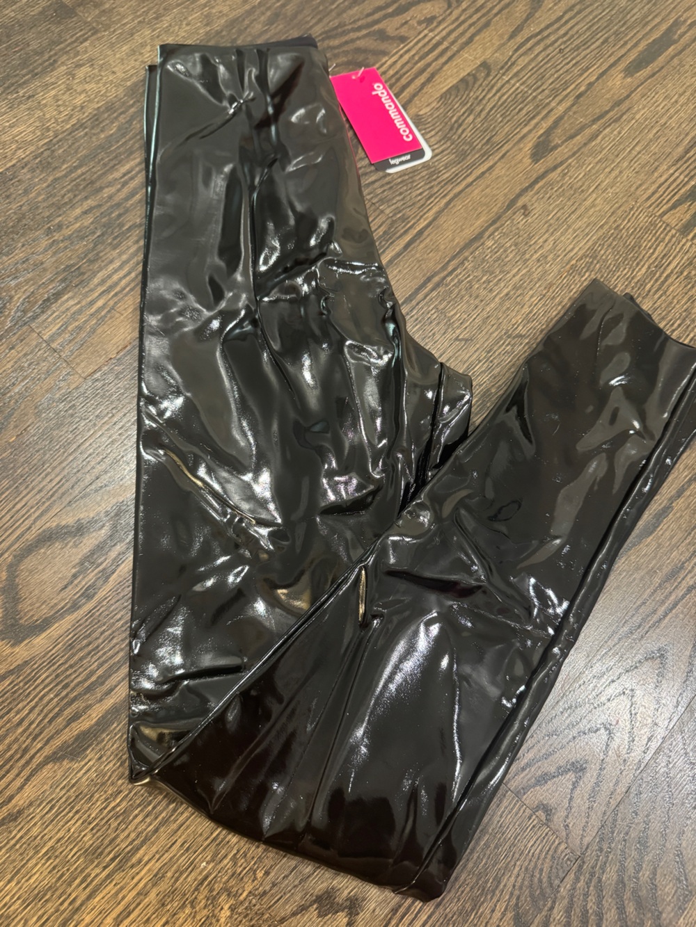 New Commando • Faux Patent Leather Legging Black (XS) - Picture 2 of 6